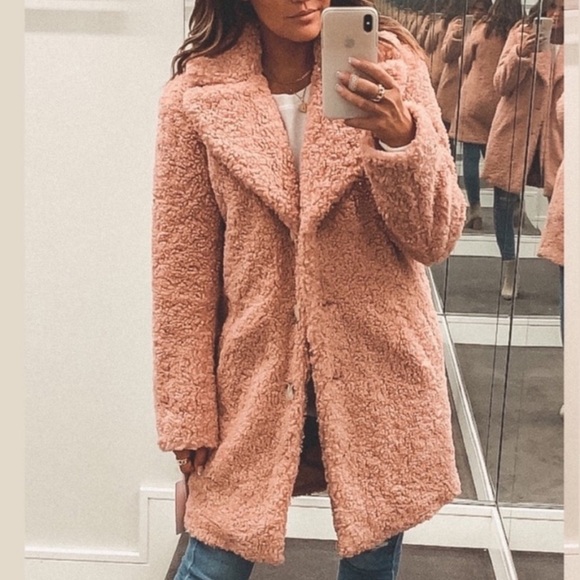 Rachel Parcell Teddy Faux Shearling Coat NWT - Picture 2 of 3